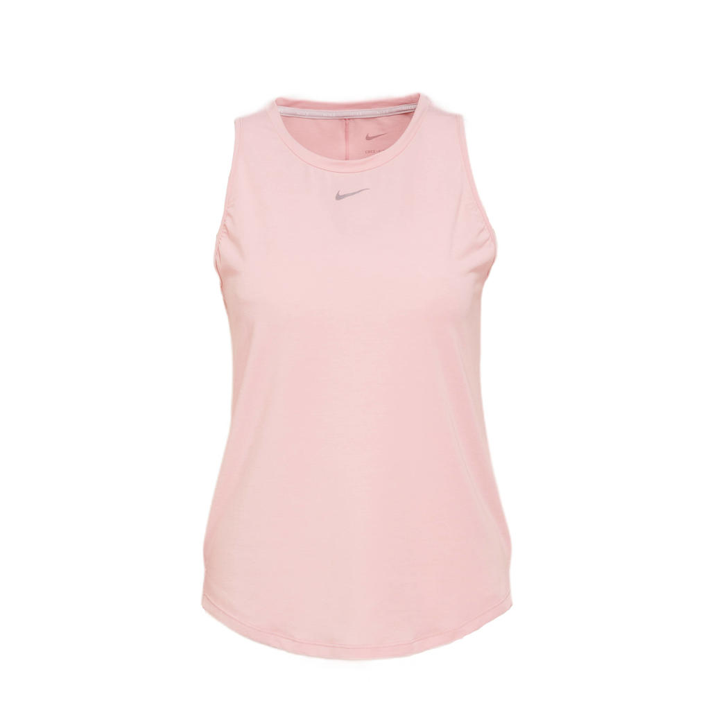 Roze dames Nike sporttop van polyester met ronde hals