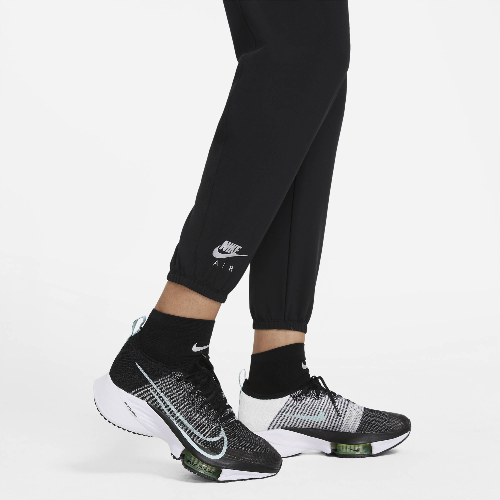 Nike hardloopbroek zwart/wit | wehkamp