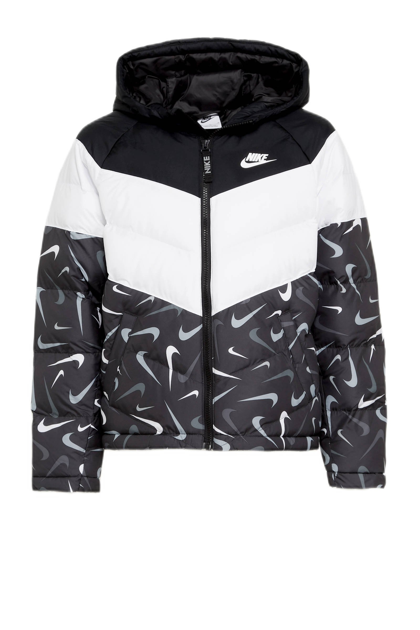 Nike Sportswear Therma FIT Kinderjack met synthetische vulling en print Black/White/White online kopen