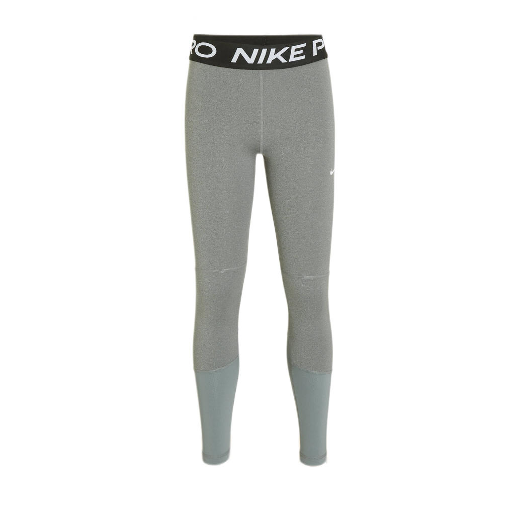Nike slim fit broek met logo grijs