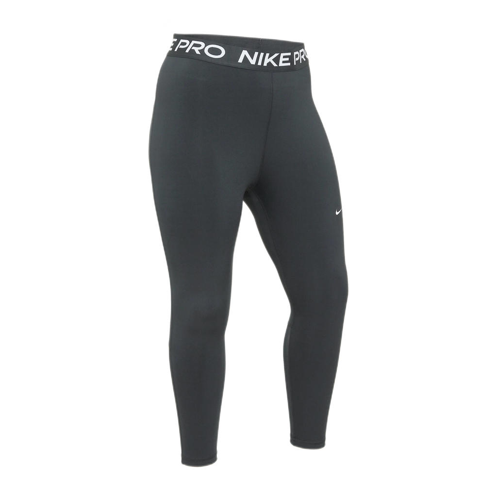 Zwarte dames Nike Plus Size sportlegging van polyester met slim fit, regular waist, elastische tailleband en logo dessin