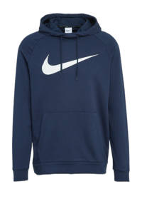 Nike   sporthoodie donkerblauw/wit