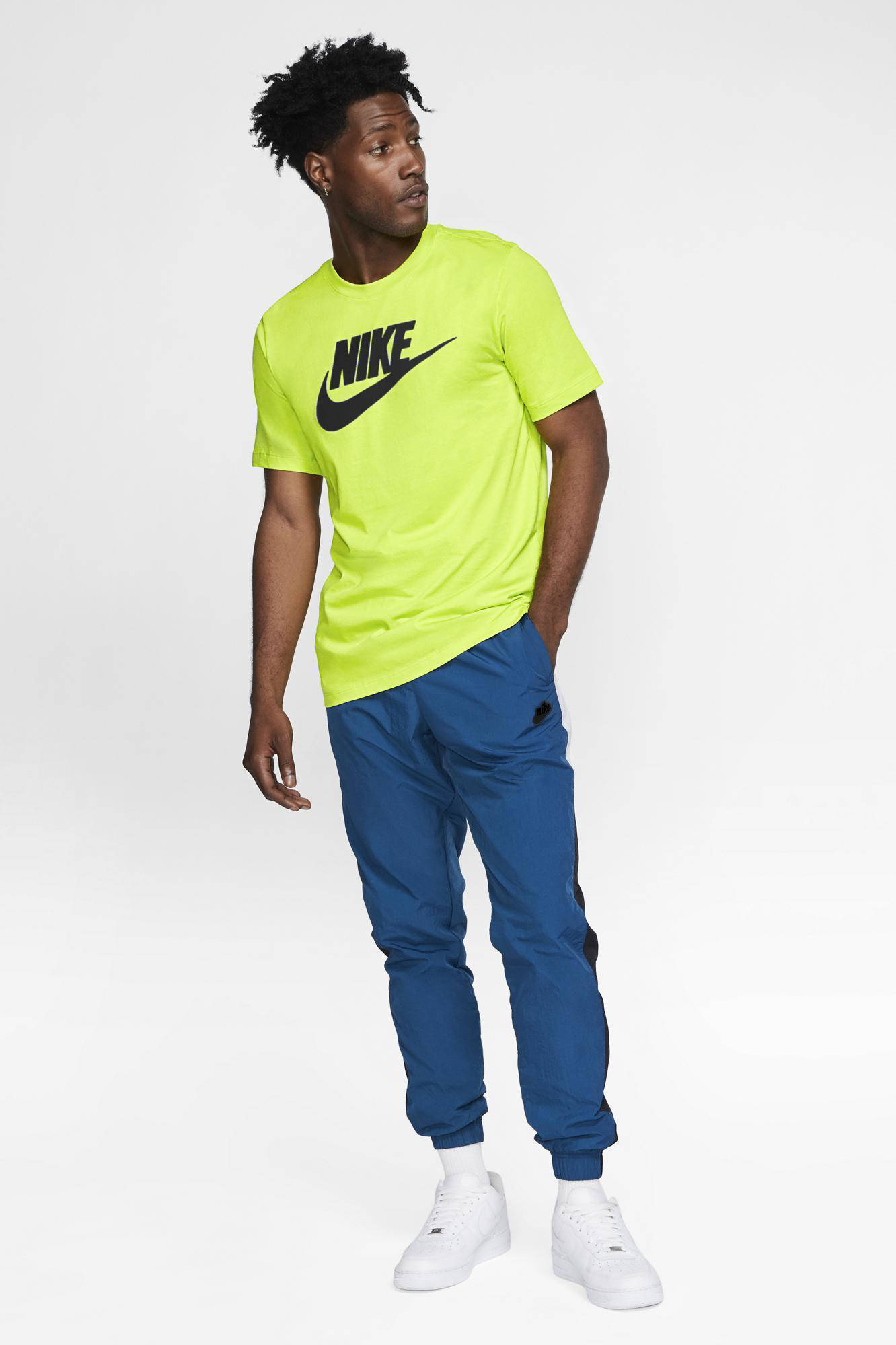 Nike sport T-shirt neon geel/zwart 