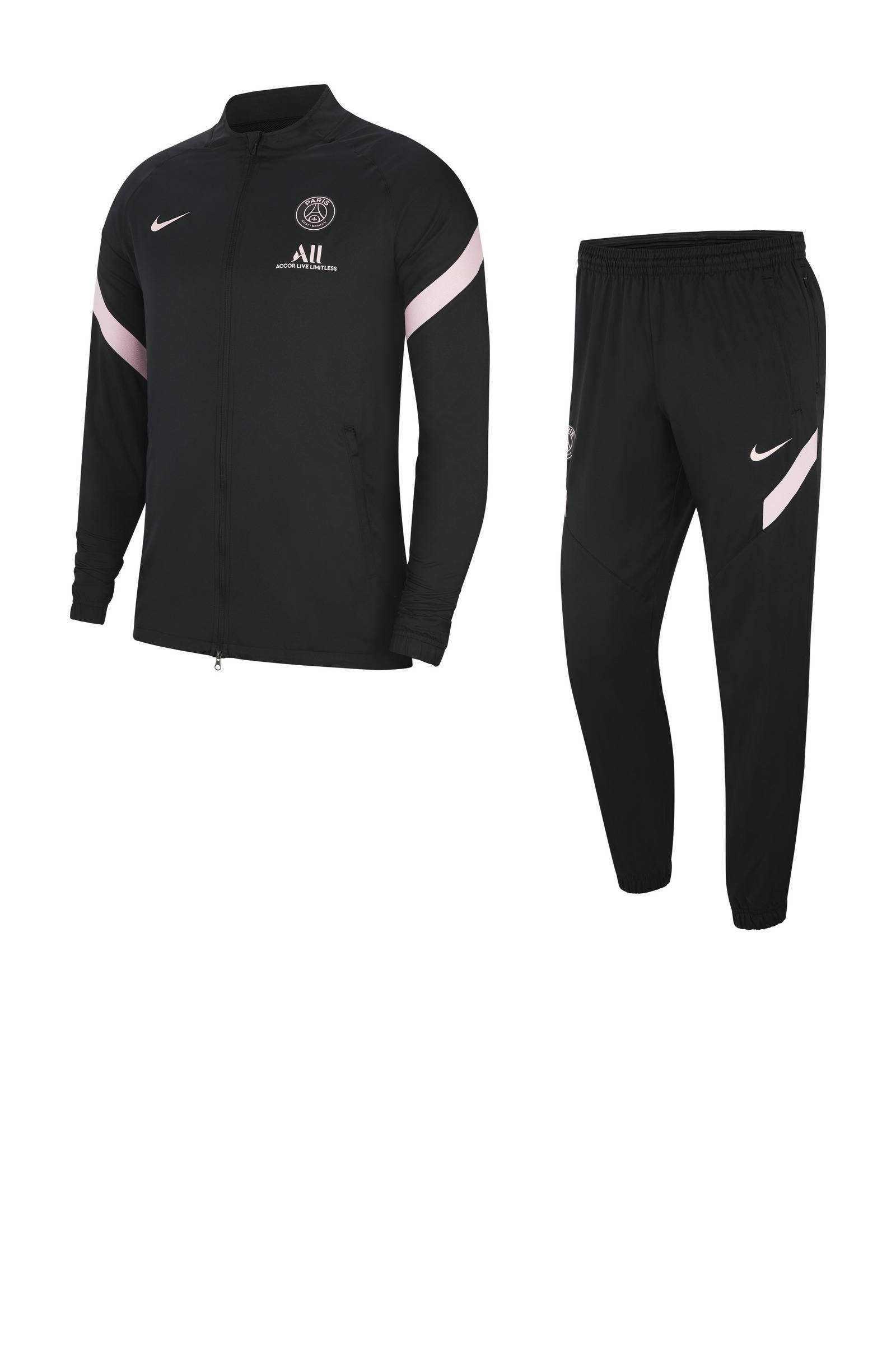 nike psg trainingspak zwart roze