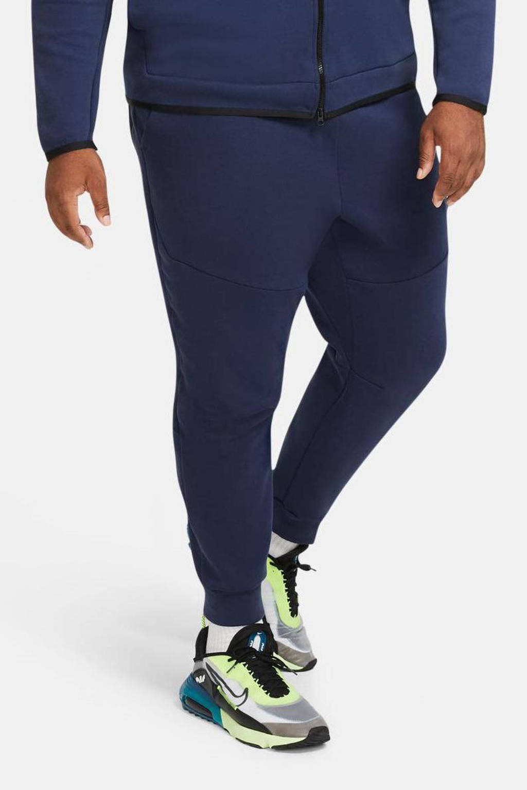Herrie Dij Verbonden Nike Tech Fleece joggingbroek donkerblauw/zwart | wehkamp