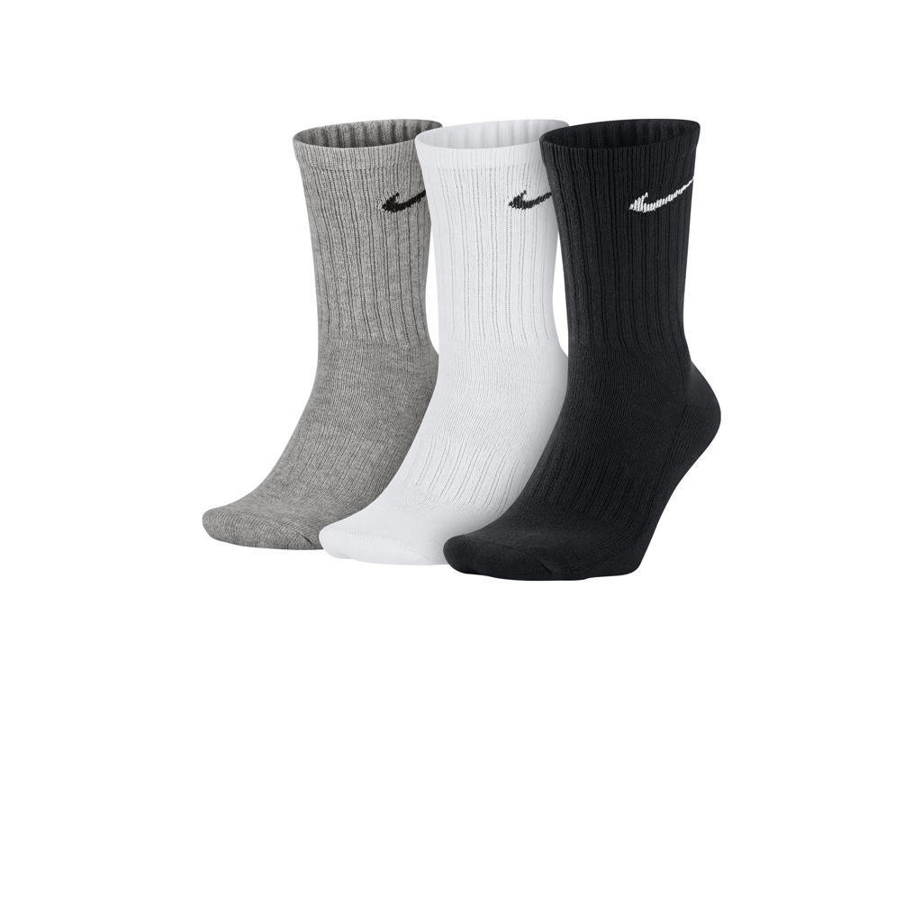 Nike   sportsokken - set van 3 zwart/wit/grijs