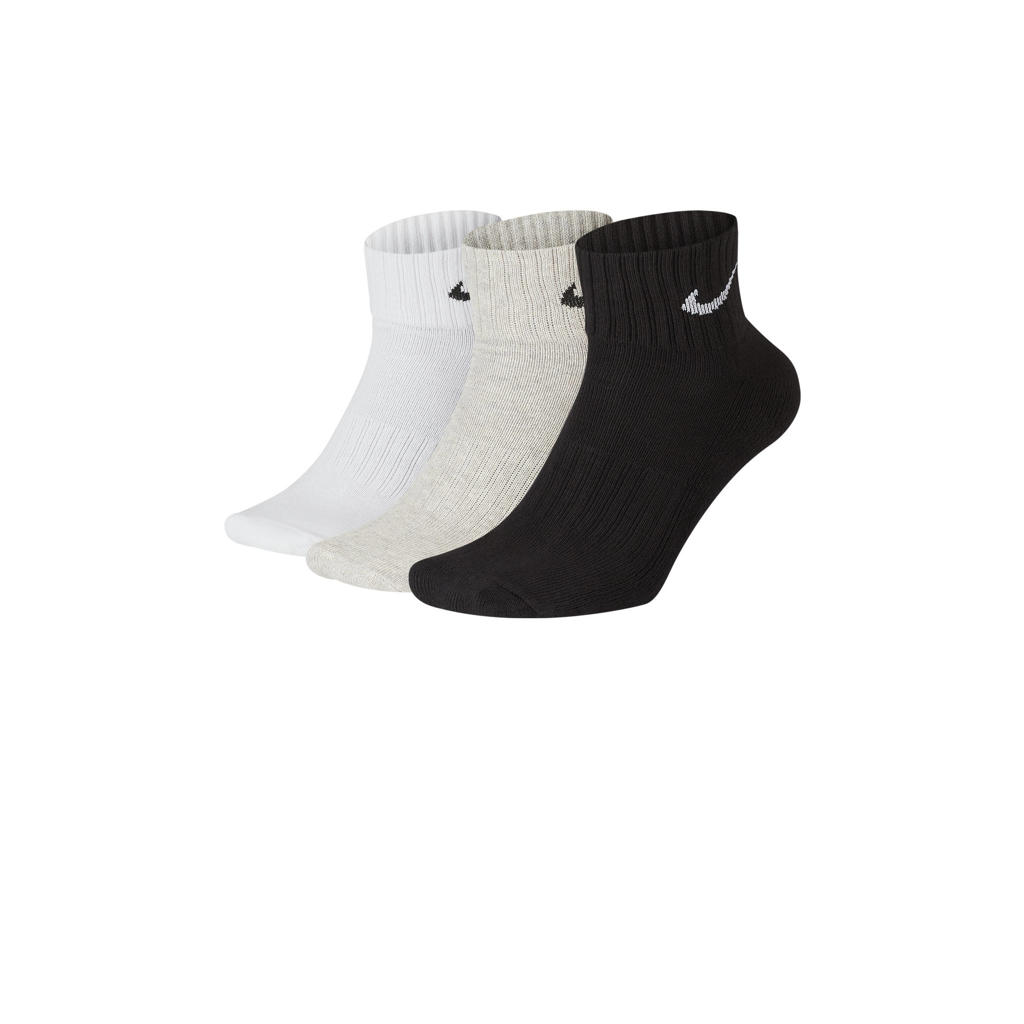 Nike   sportsokken - set van 3 zwart/beige/wit