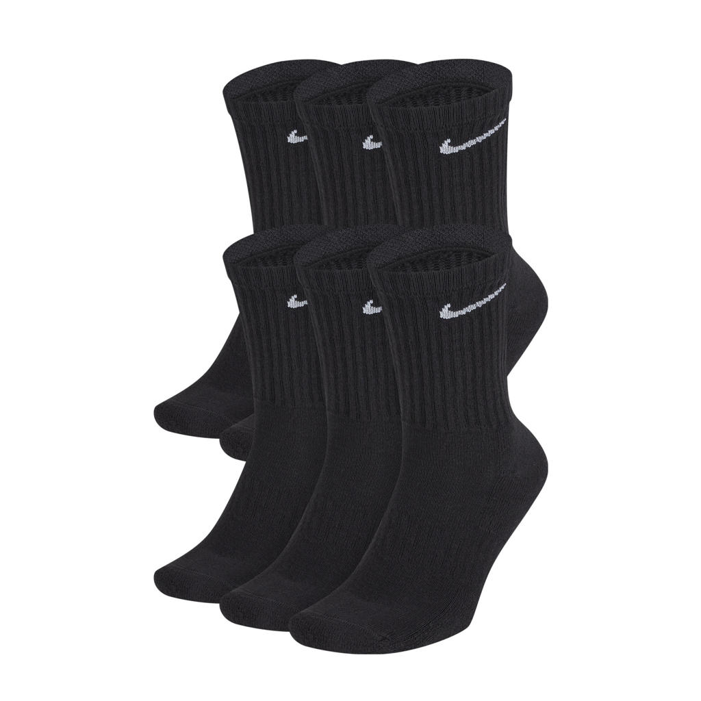 Nike sokken Everyday Crush - set van 6 zwart
