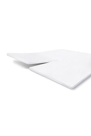 katoenen molton split topmatras (tot 10 cm matras) wit