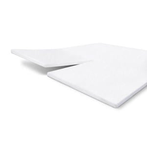 katoenen molton splittopper (tot 10 cm) - wit
