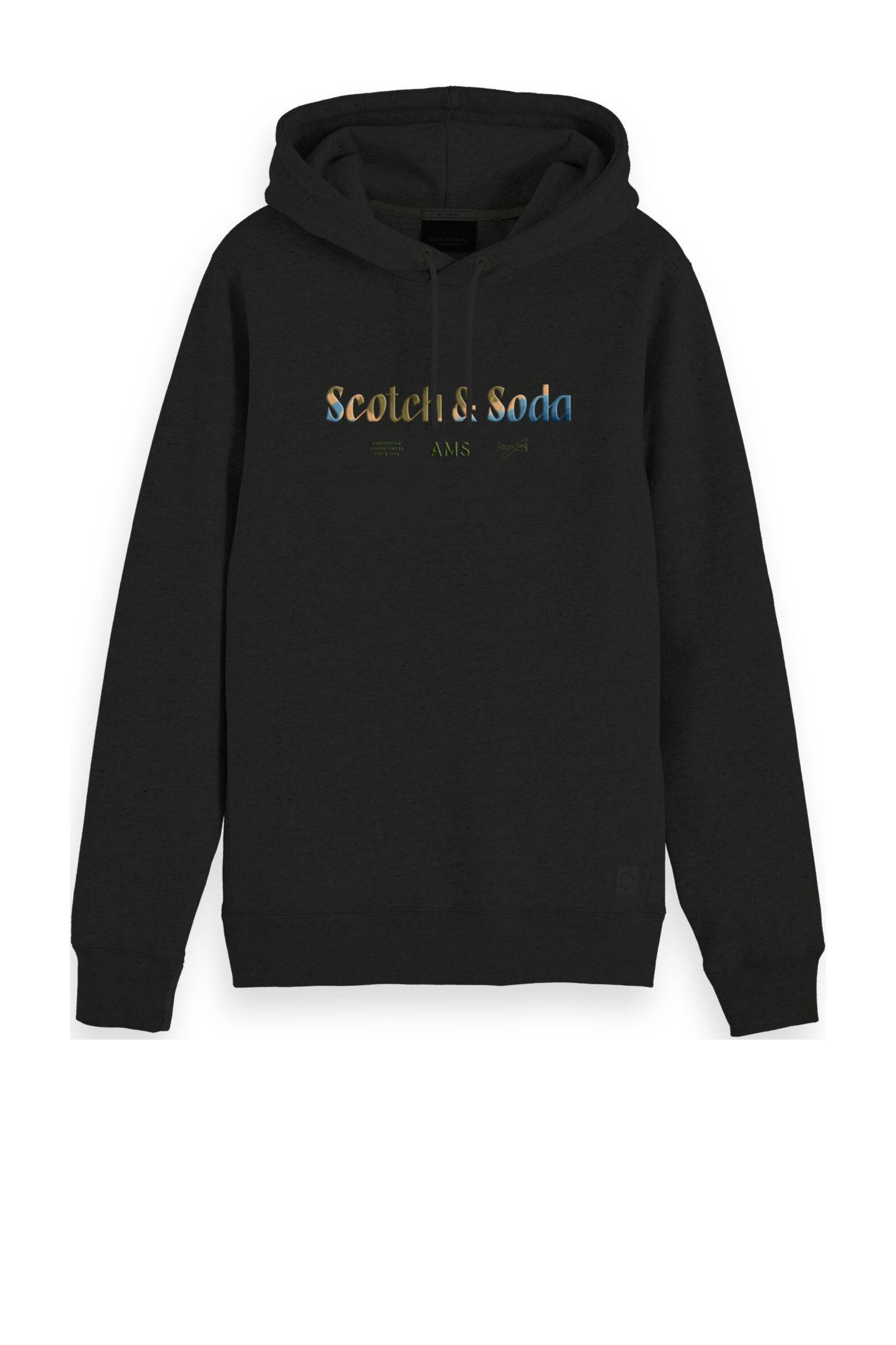 Sweater Scotch &amp, Soda HOODED SWEAT WITH CHEST ARTWORK online kopen