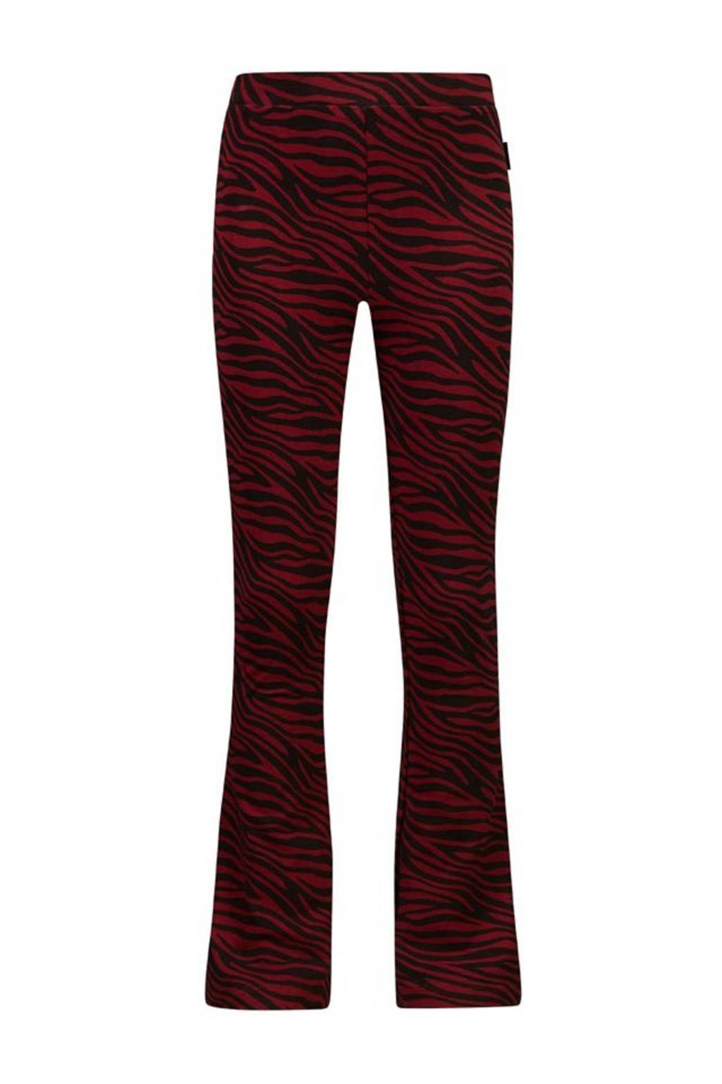 Retour Denim flared broek Bouskoura met zebraprint rood/zwart