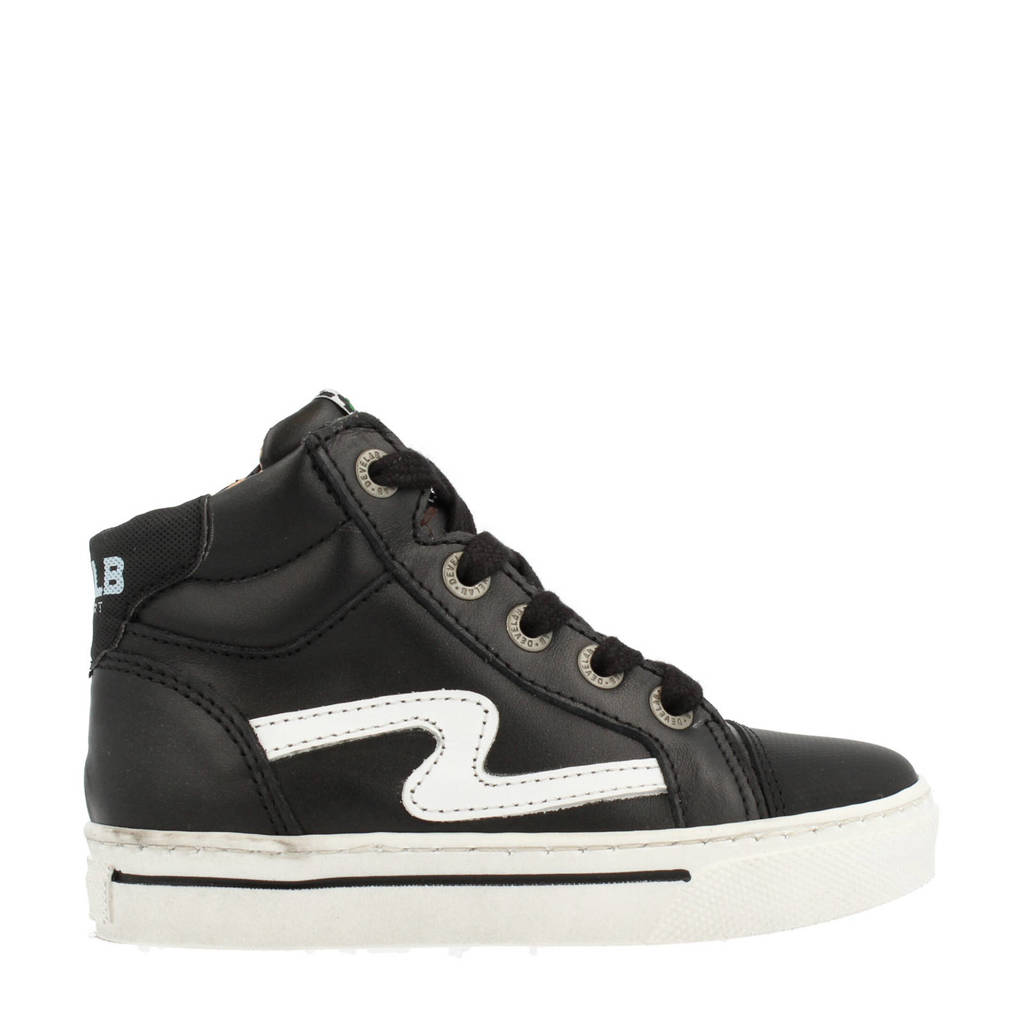 Develab 41945 hoge sneakers zwart/wit, Zwart/wit