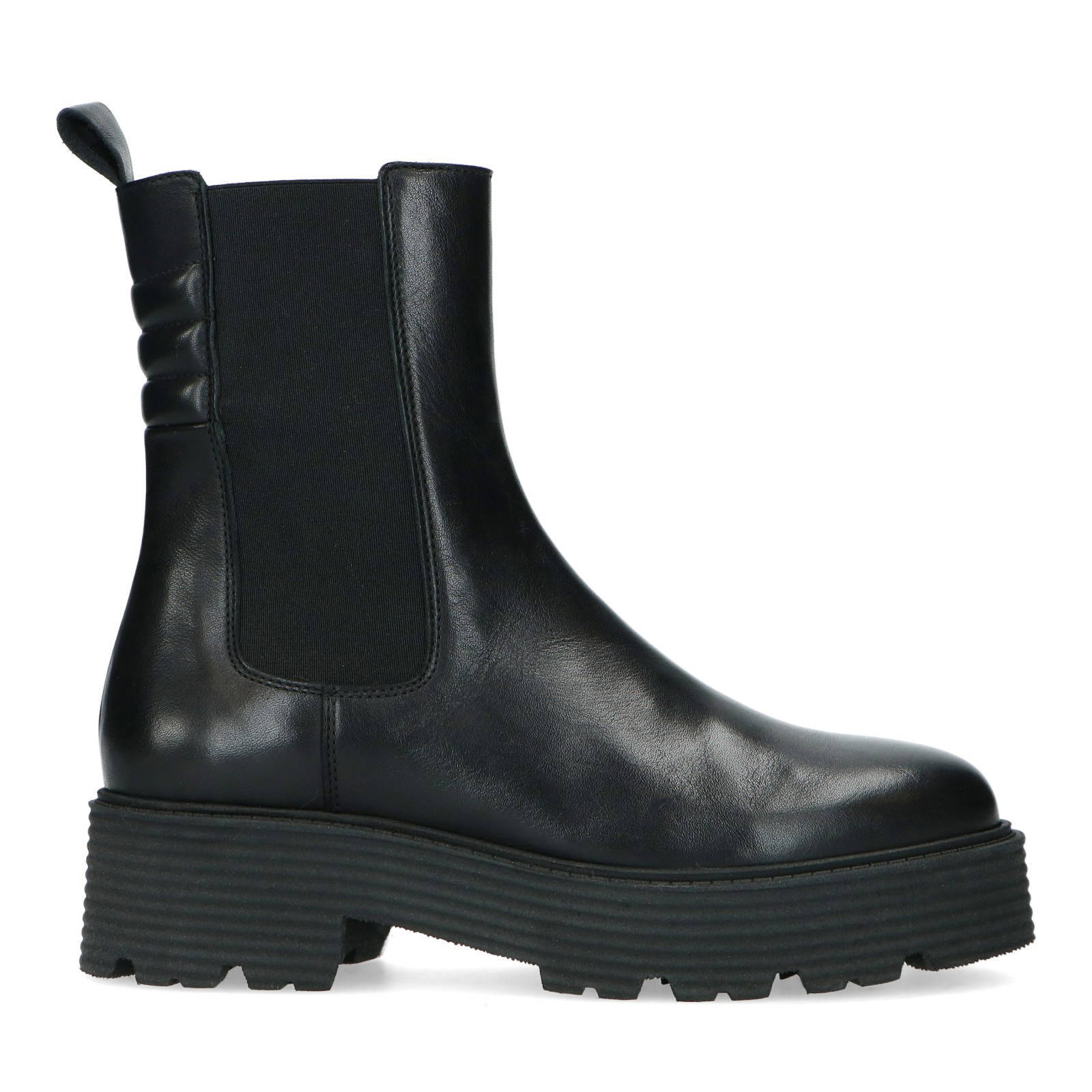 Manfield leren chelsea boots zwart | wehkamp