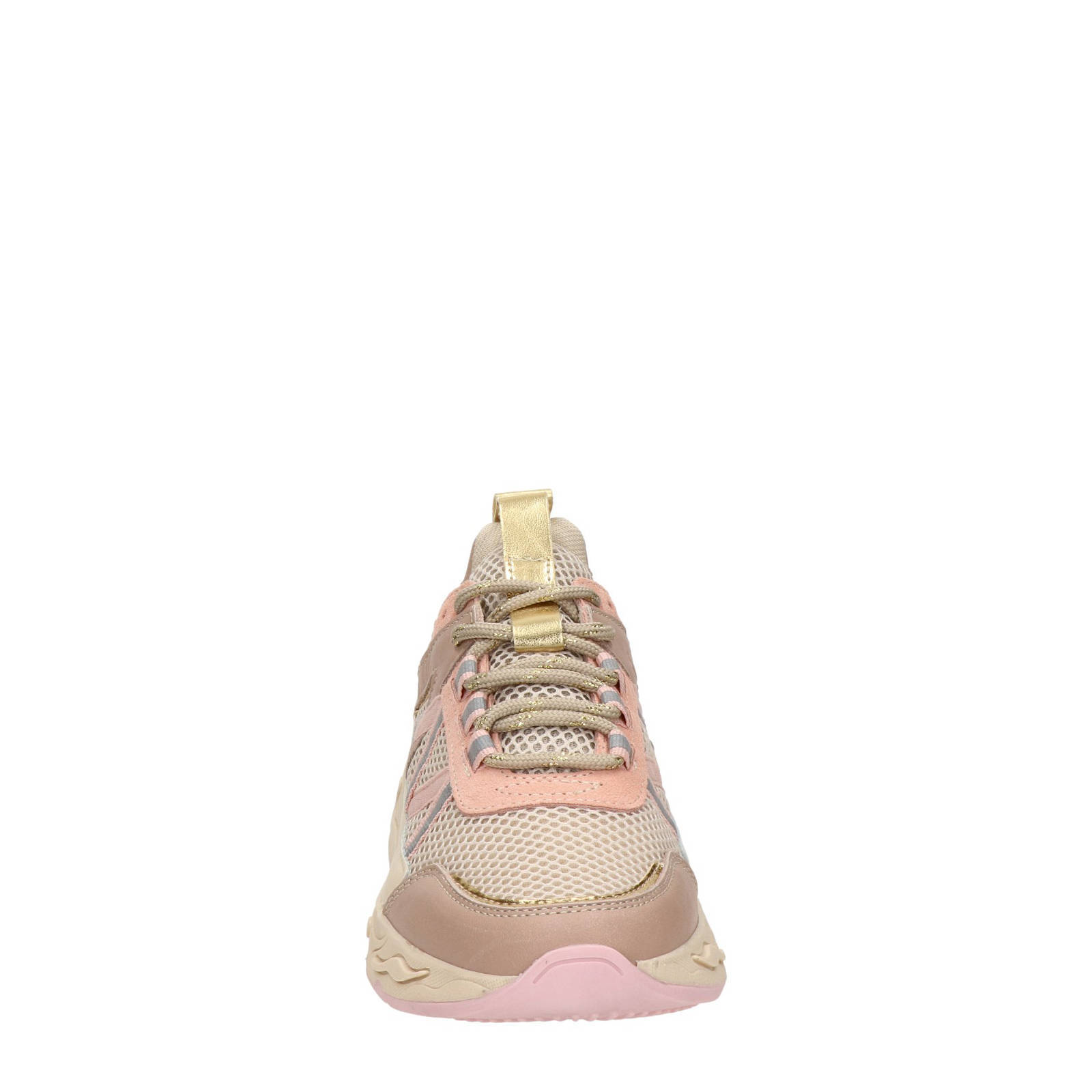 Nelson leren dad sneakers beige/roze | wehkamp