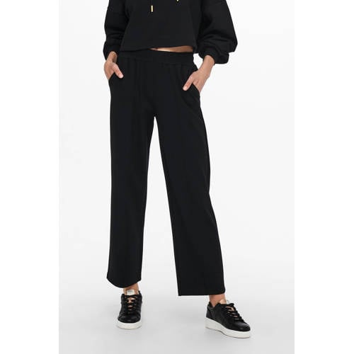 ONLY wide leg broek ONLPOPTRASH zwart afbeelding