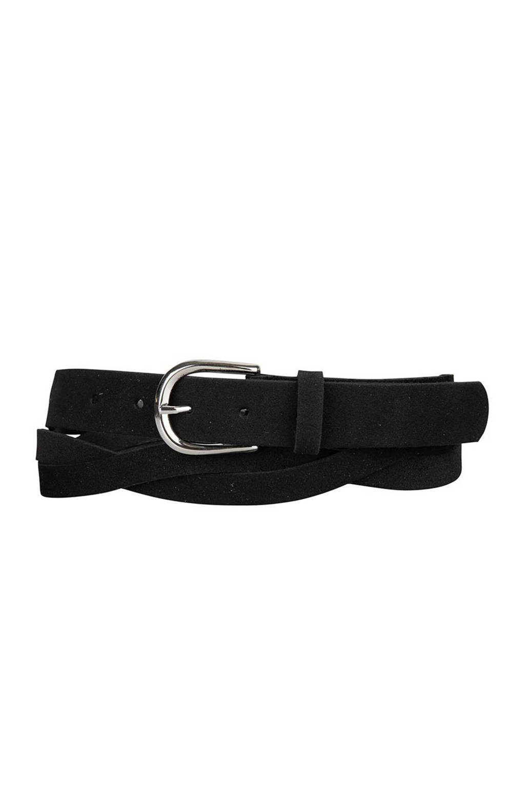Cowboysbelt leren riem 309076 zwart, Zwart