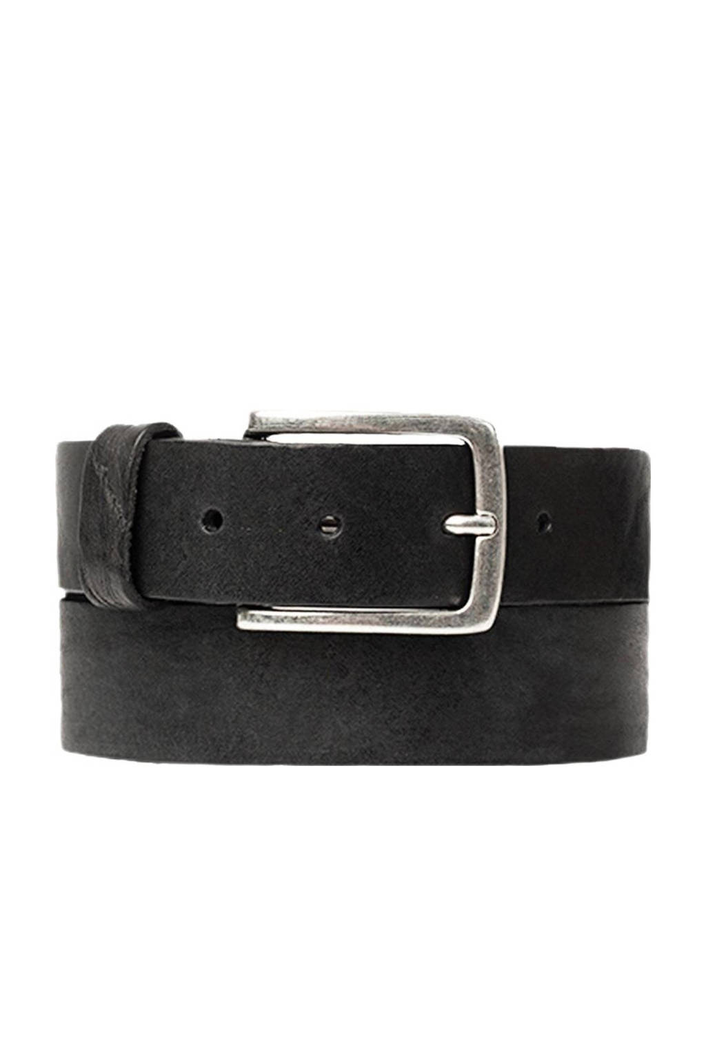 Cowboysbelt leren riem 359055 zwart, Zwart