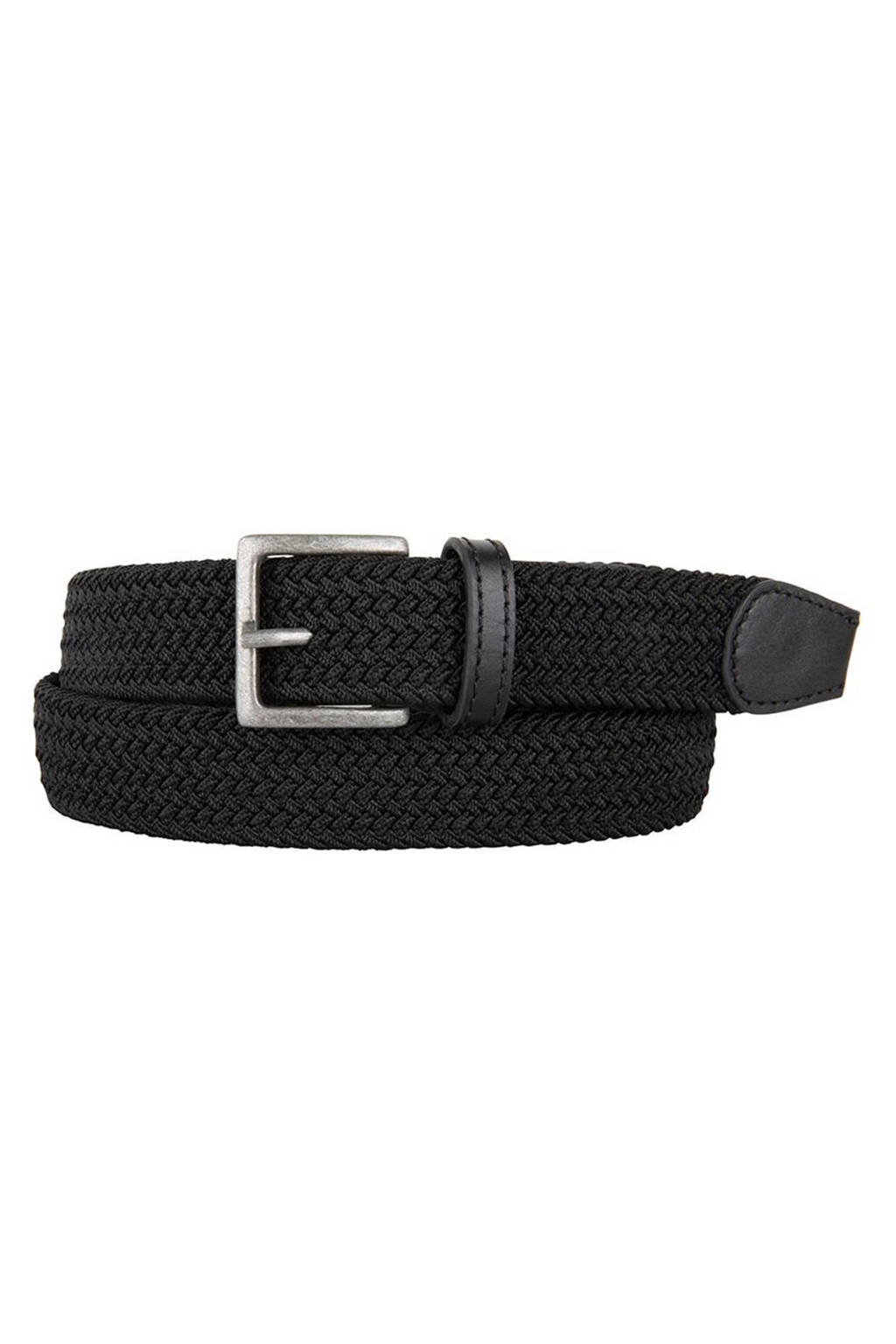 Cowboysbelt gevlochten riem 359056 zwart, Zwart