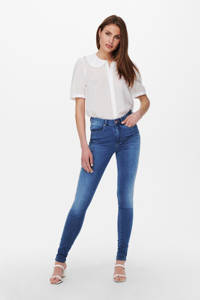 ONLY high waist skinny jeans ONLROYAL light medium blue denim, Light Medium Blue Denim