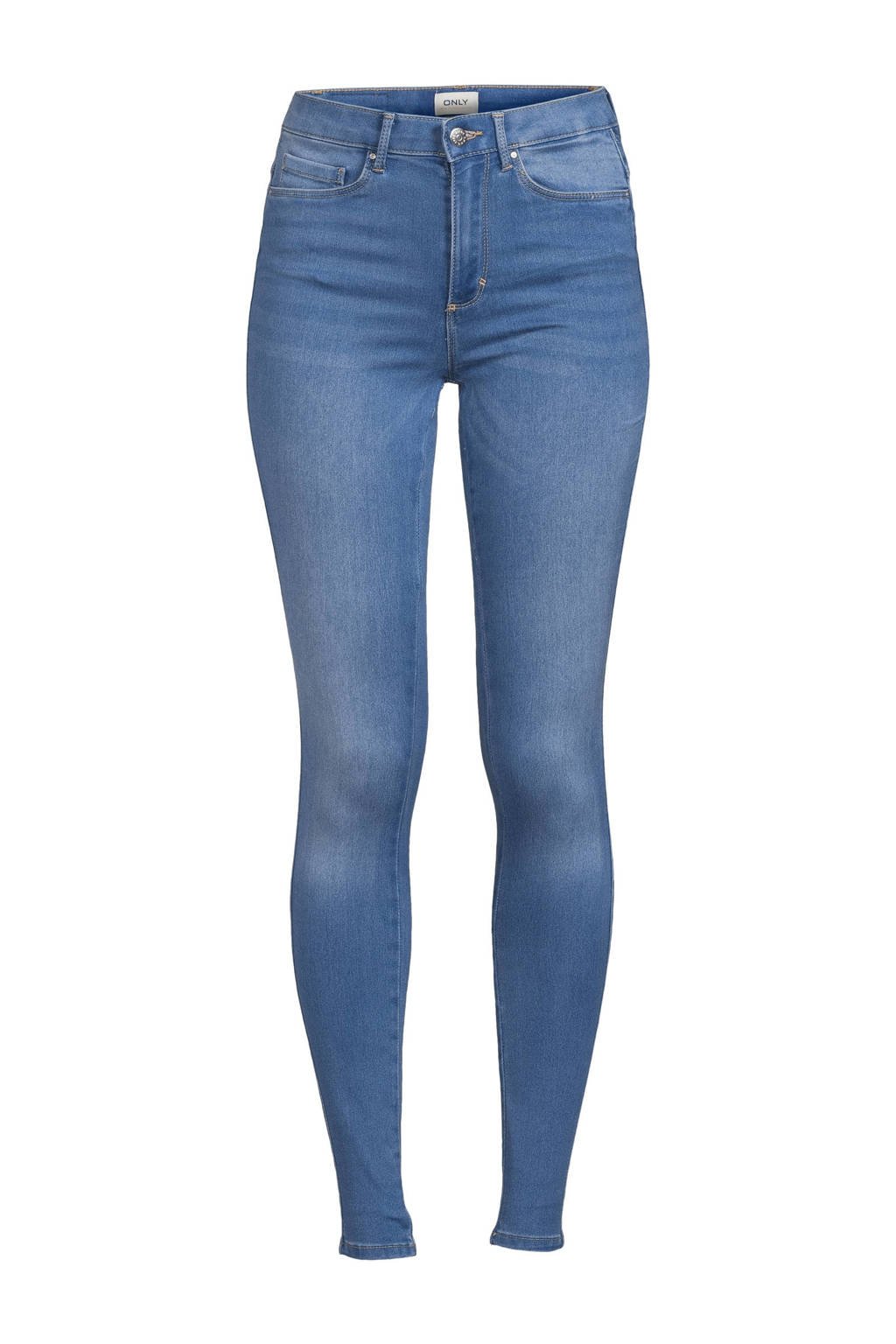 ONLY high waist skinny jeans ONLROYAL light medium blue denim regular