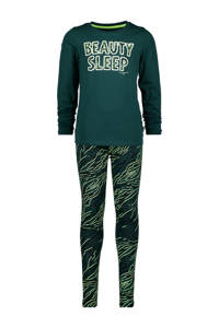 Vingino pyjama Wencke met all over print groen/lichtgroen, Groen/lichtgroen