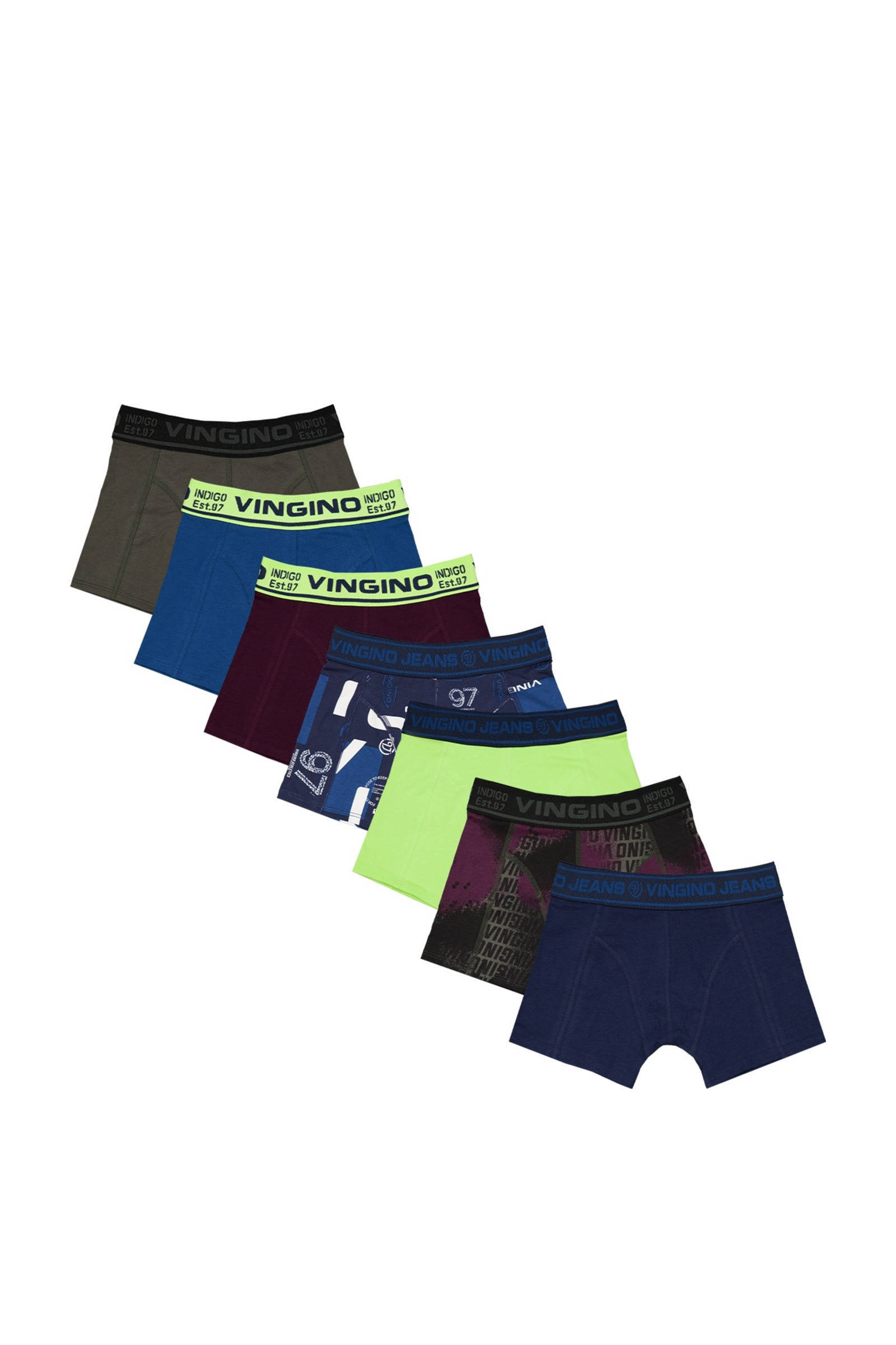 Vingino boxershort - set van 7 multicolor | wehkamp