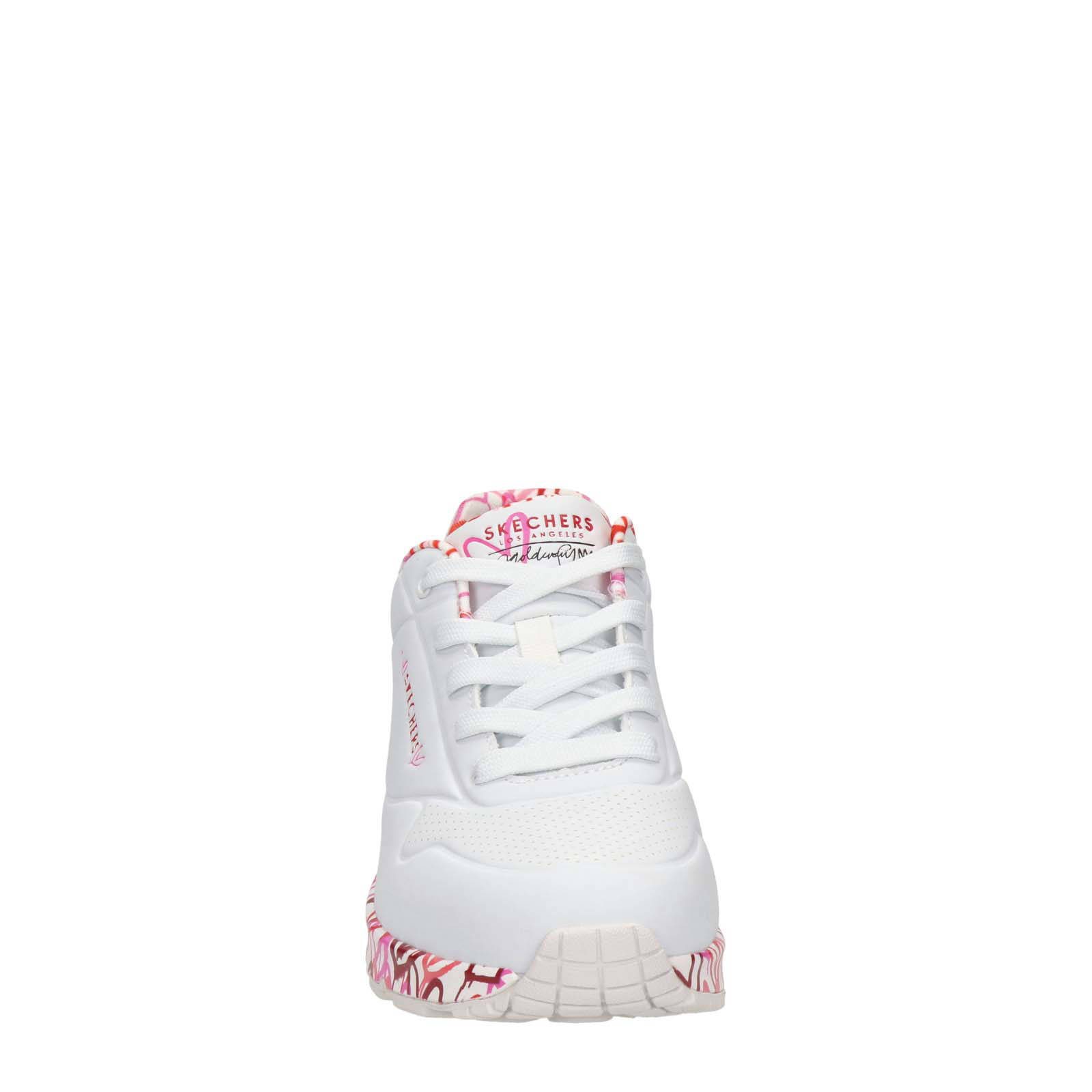 Skechers Uno Loving Me sneakers wit/rood/roze | wehkamp