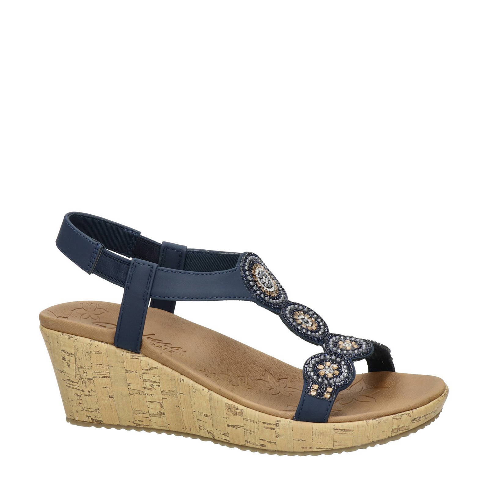 Skechers Beverlee sleehakken donkerblauw | wehkamp