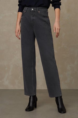 high waist straight fit jeans ALICE van biologisch katoen vintage grey