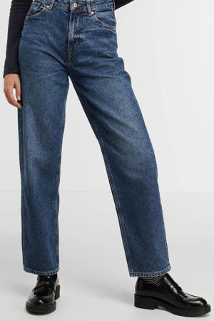 high waist straight fit jeans ALICE van biologisch katoen eco recycled dark used