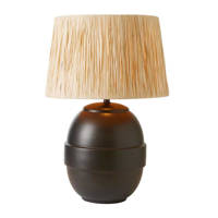 Wehkamp Home tafellamp clay, Zwart, naturel