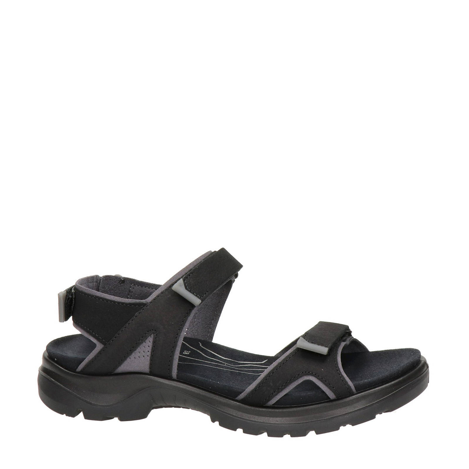 Ecco Yucatan leren outdoor sandalen zwart | wehkamp