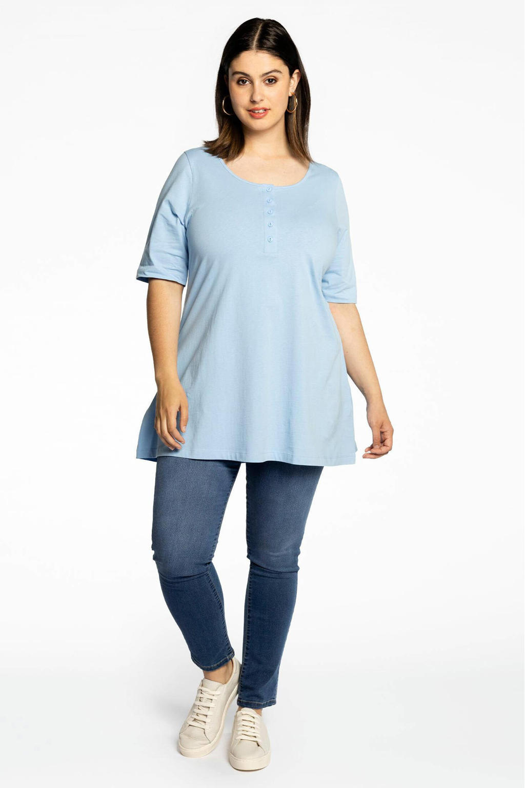 YOEK tuniek COTTON lichtblauw