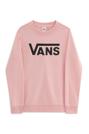 sweater Classic V Crew met logo roze