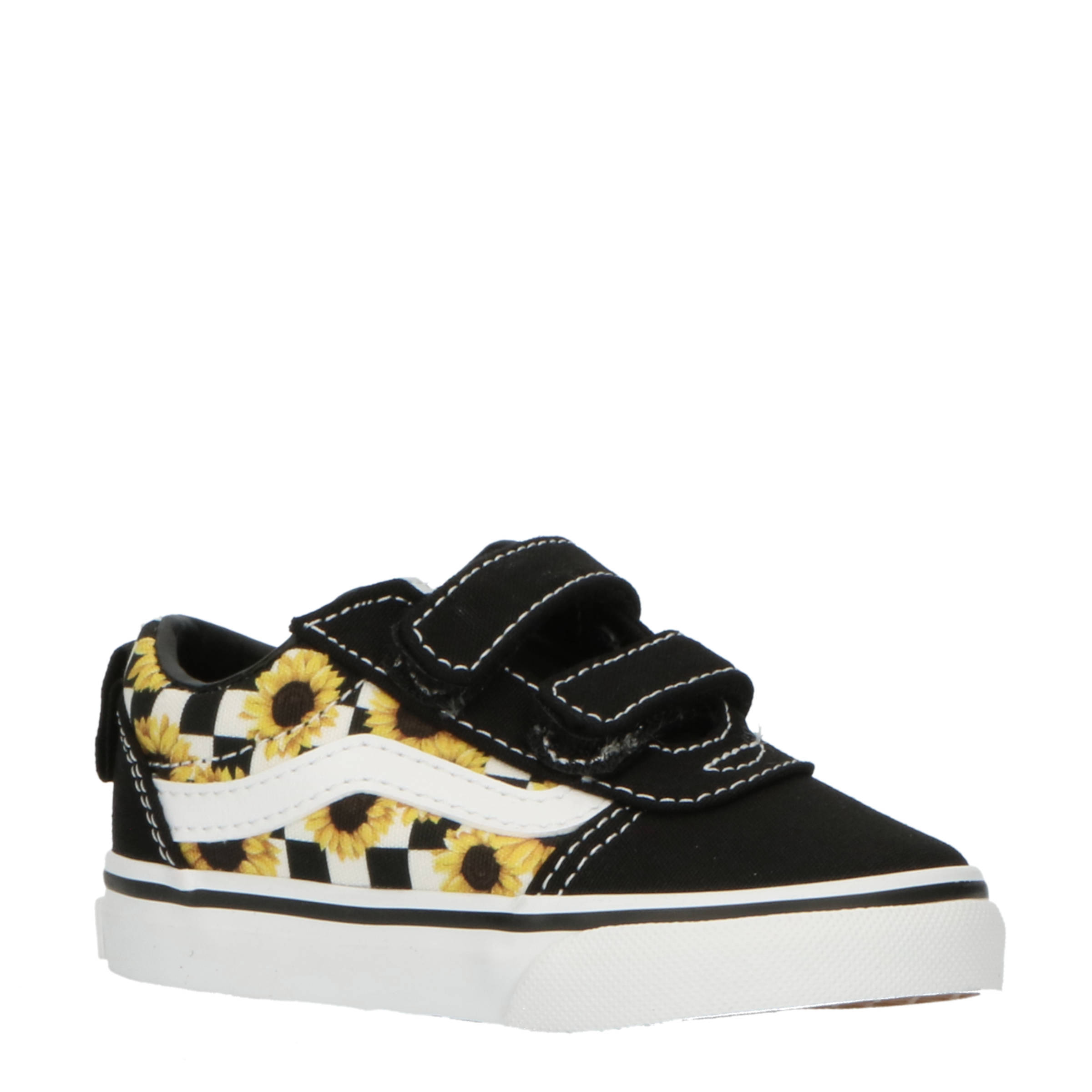 VANS Ward V- Checkerboard Sunflower sneakers zwart/wit/geel | wehkamp
