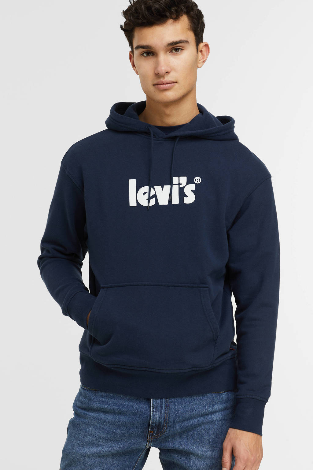 Levi's hoodie met logo dress blue