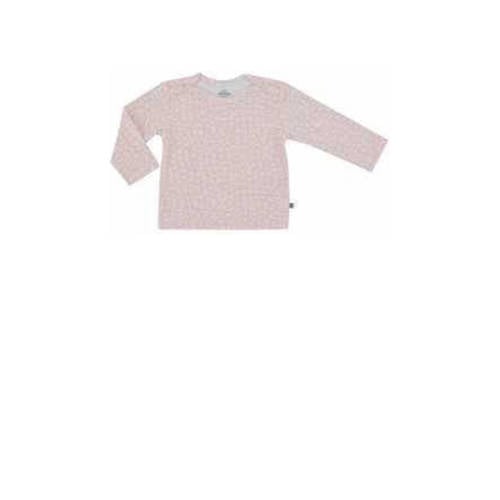 Born by Kiddo United baby longsleeve met katoen roze/wit afbeelding
