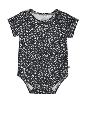 romper antraciet/wit