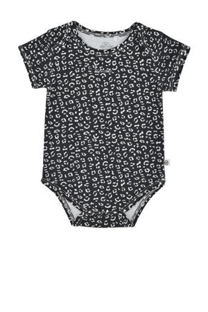 romper antraciet/wit