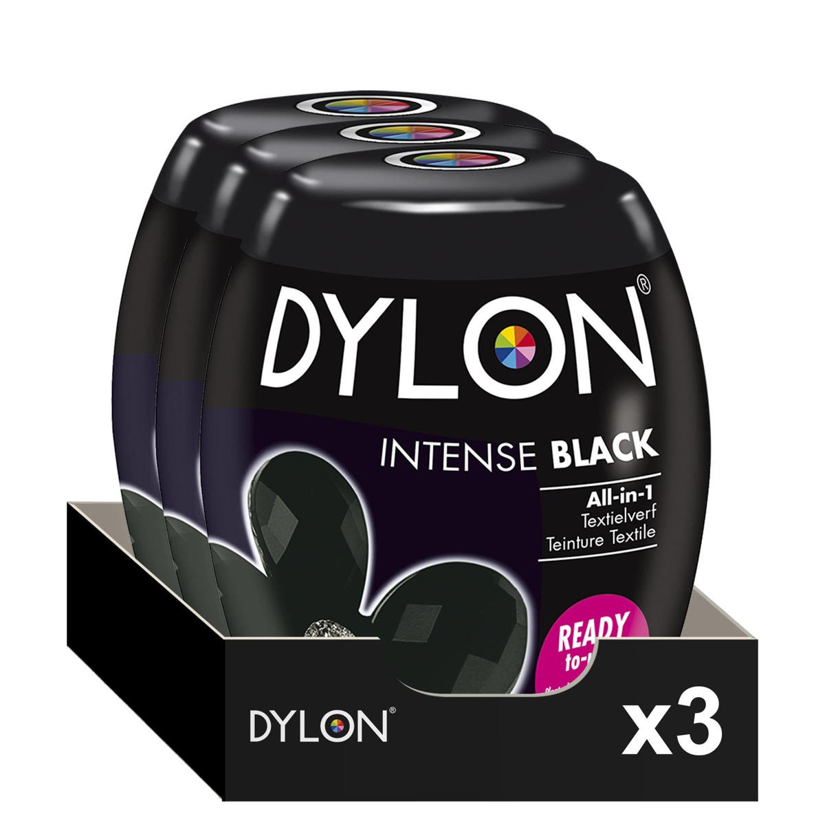 Dylon Pod - Intense Black textielverf - 3 pods - 3x 350 gram wehkamp