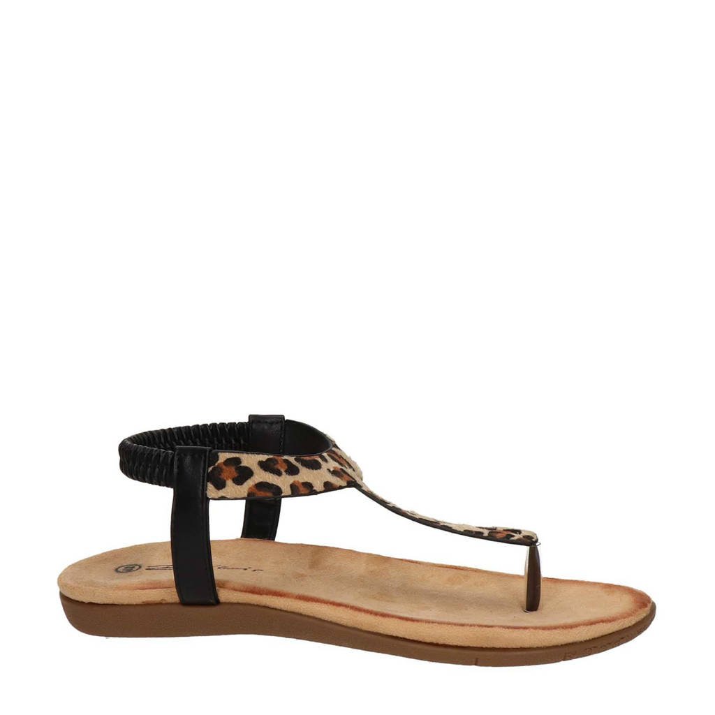 Materialisme solidariteit kleurstof Dolcis sandalen met panterprint zwart/bruin | wehkamp