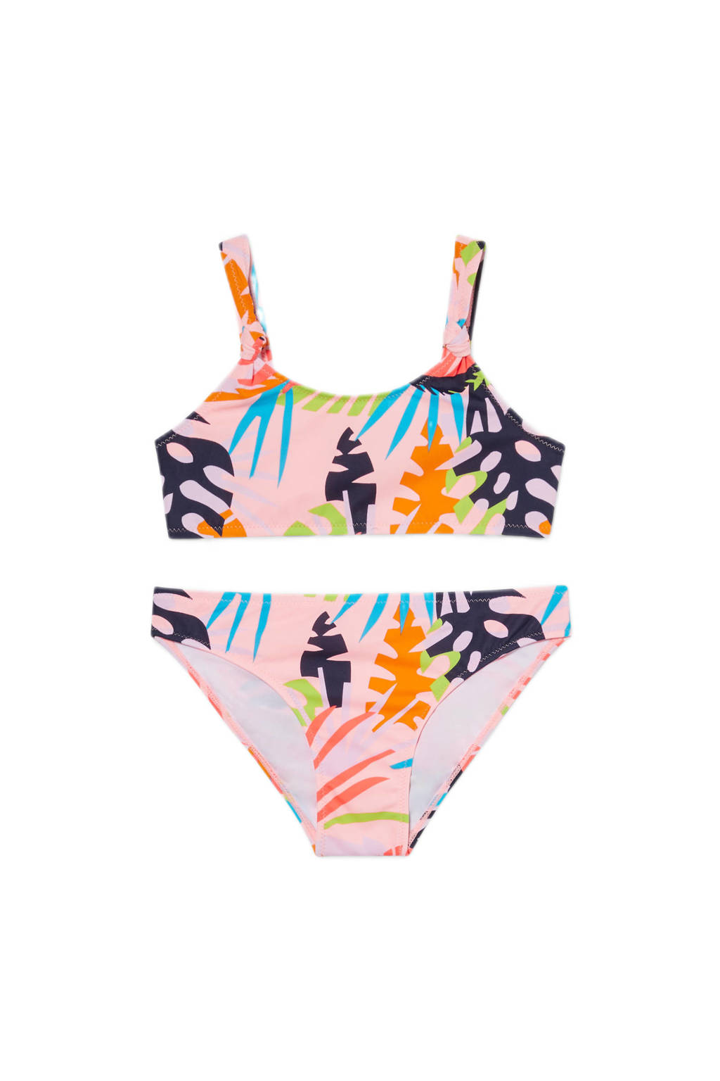 C&A Rodeo crop bikini met all over print roze/oranje/zwart, Roze/oranje/zwart