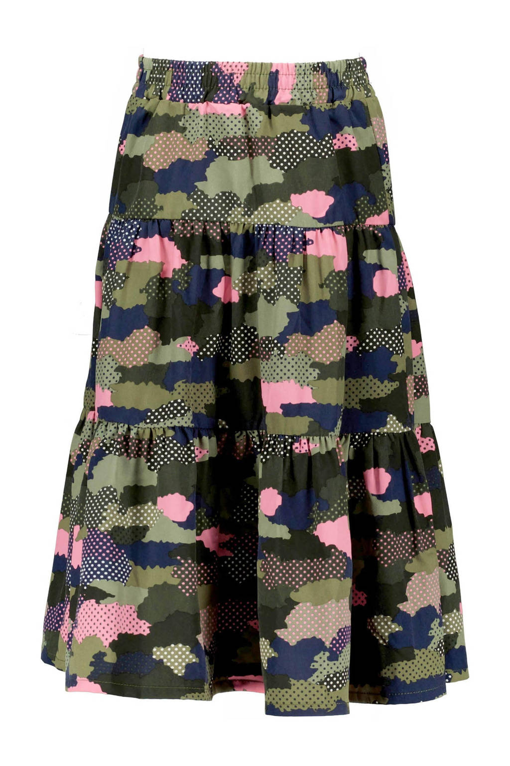 B.Nosy rok met camouflageprint groen/zwart/roze, Groen/zwart/roze