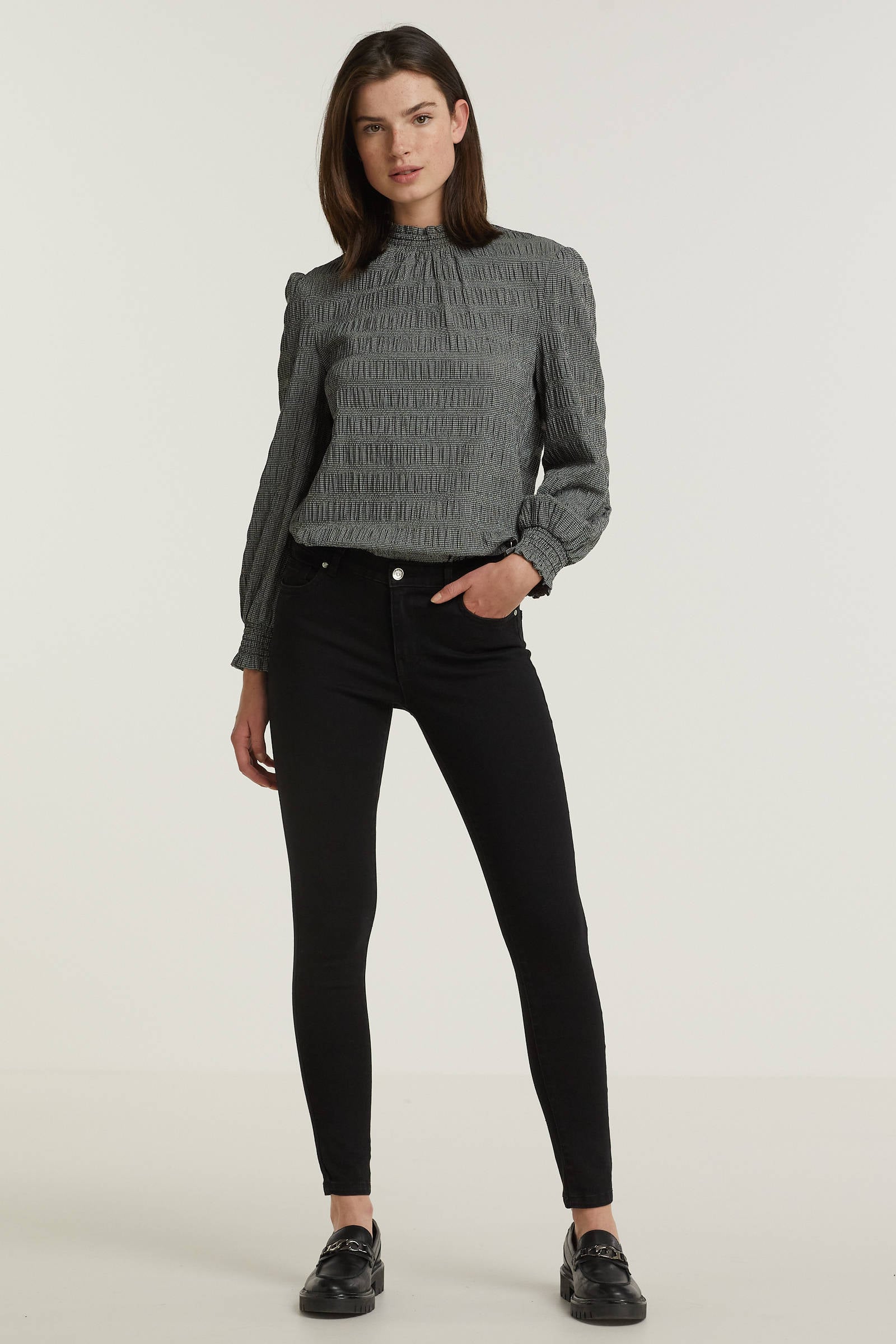 ONLY extra low waist skinny jeans ONLCORAL zwart | wehkamp