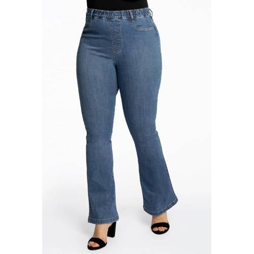 YOEK high waist bootcut jeans light denim