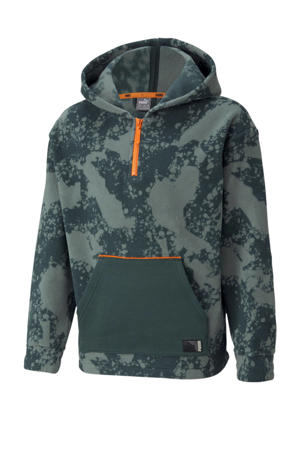 hoodie met camouflageprint groen