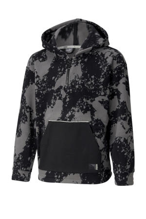 hoodie met camouflageprint zwart
