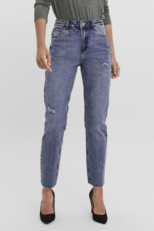high waist straight fit jeans VMBRENDA medium blue denim