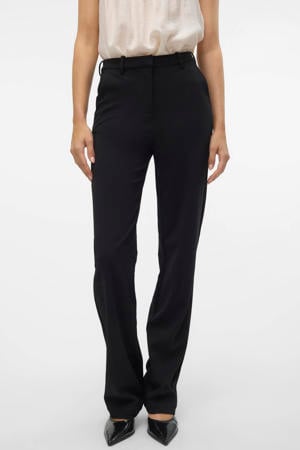 straight fit pantalon VMZAMIRA van polyester zwart